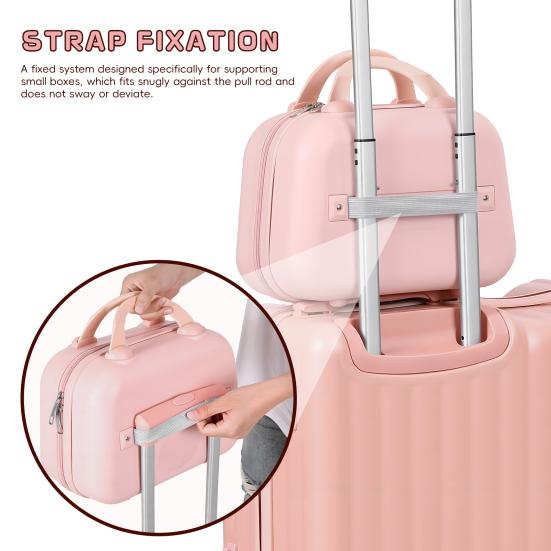 Troler Mic pentru Copii 20 Inch Bagaj pe care se poate sta cu Troler de Mână, 6 Roți Spinner & Mâner Telescopic Antiderapant Mâner Retractabil, Carcasă Dură