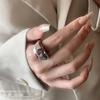 New Irregular Exaggerated Ring Female Niche Design Personalized Fashion Ring, Titanium Steel Electroplated Jewelry
