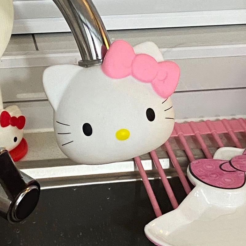 Креативный кухонный/душевой смеситель Hello Kitty Кавайный брызгозащитный фильтр для смесителя Бытовой вращающийся фильтр для смесителя Товары для дома Подарок