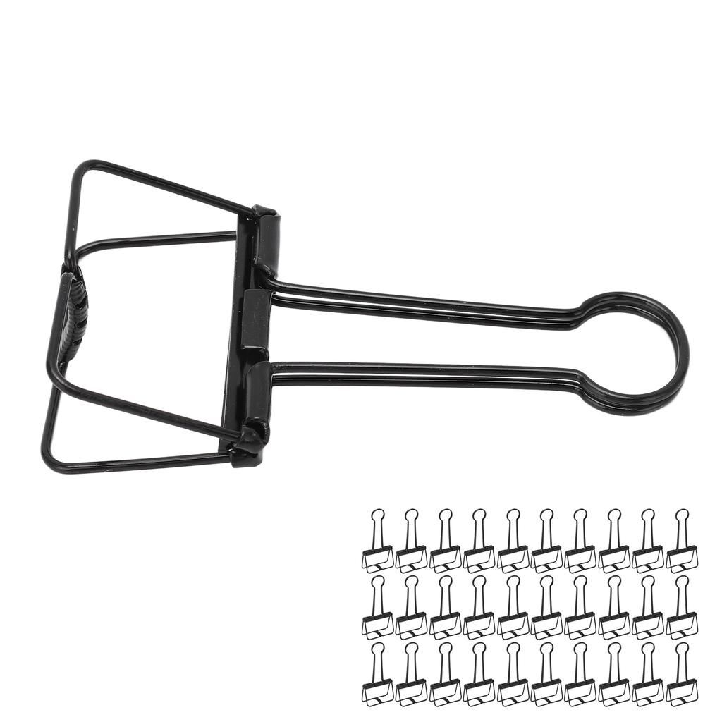 30Pcs Wire Binder Clips 2 Inch Hollow Out Strong Clamping Multi Purpose Small Binder Clips for Notes Tickets Papers