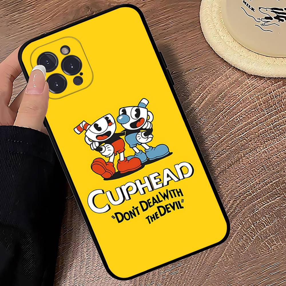 C-Cuphead Classic Game Phone Case For IPhone 16 11 12 13 14 15 17 Pro Max Plus 16E Silicone Cover