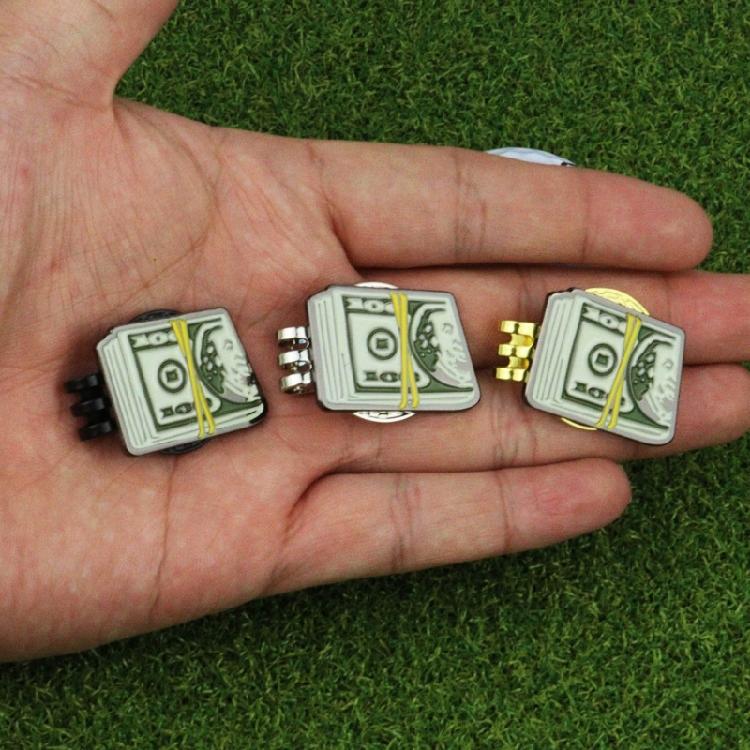Dollar-Schein Golfball Zielmarkierer Metall Magnetischer Hutclip Golfzubehör