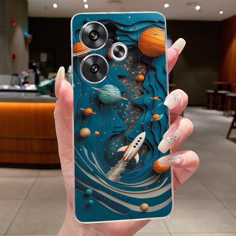 For Xiaomi Poco F6 5G Case Clear Luxury Fashion Butterfly Flower Soft Silicone TPU Casing For Redmi Turbo 3 PocoF6 5G Phone Case