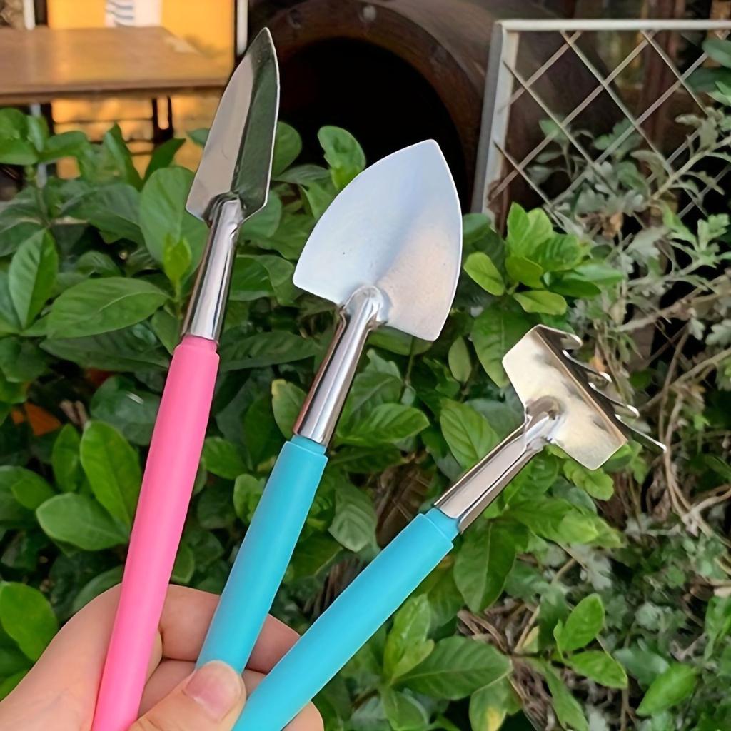3 Stück-Hortikulturelle Mini-Sukkulentenpflanzen-Lockerung-Blumenschaufel mit Griff, verwendet für hortikulturelle Ausgrabung, Handwerkzeug