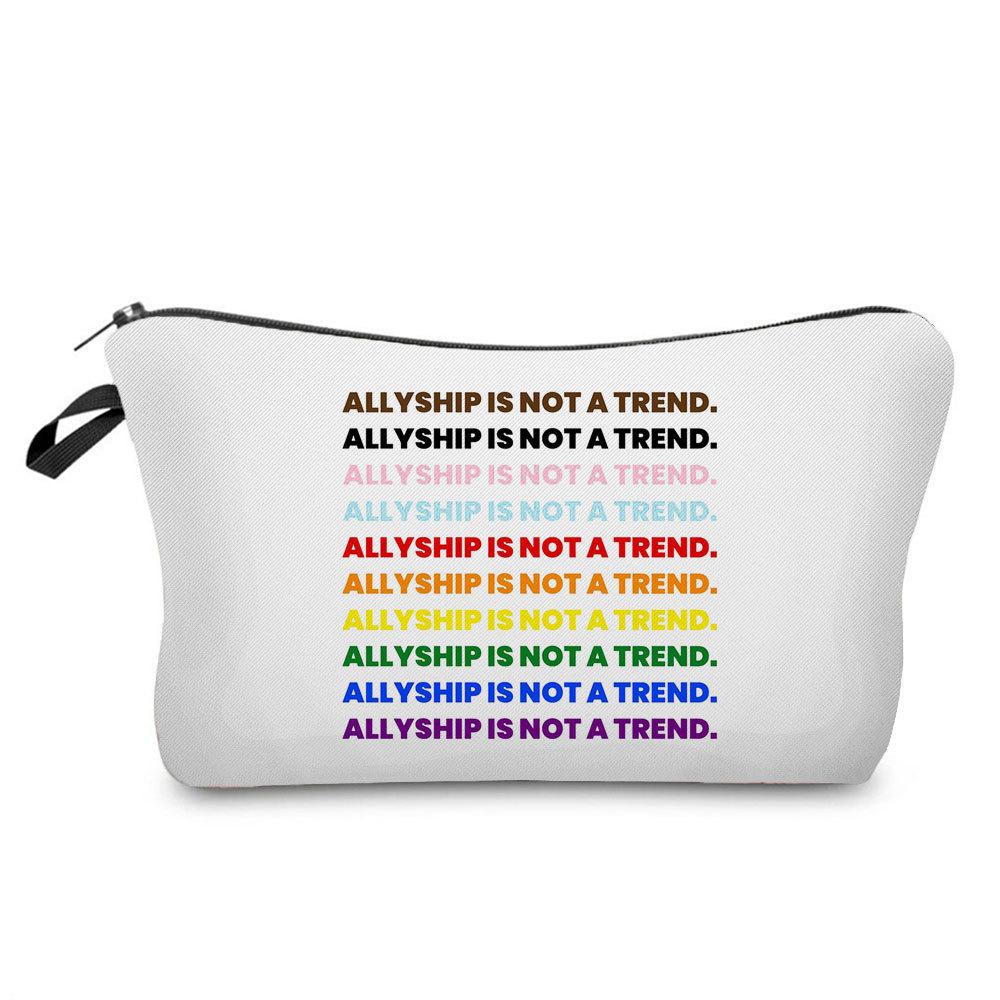 Women Heart Print Cosmetic Bag Toiletries Organize Travel Storage Case  6424