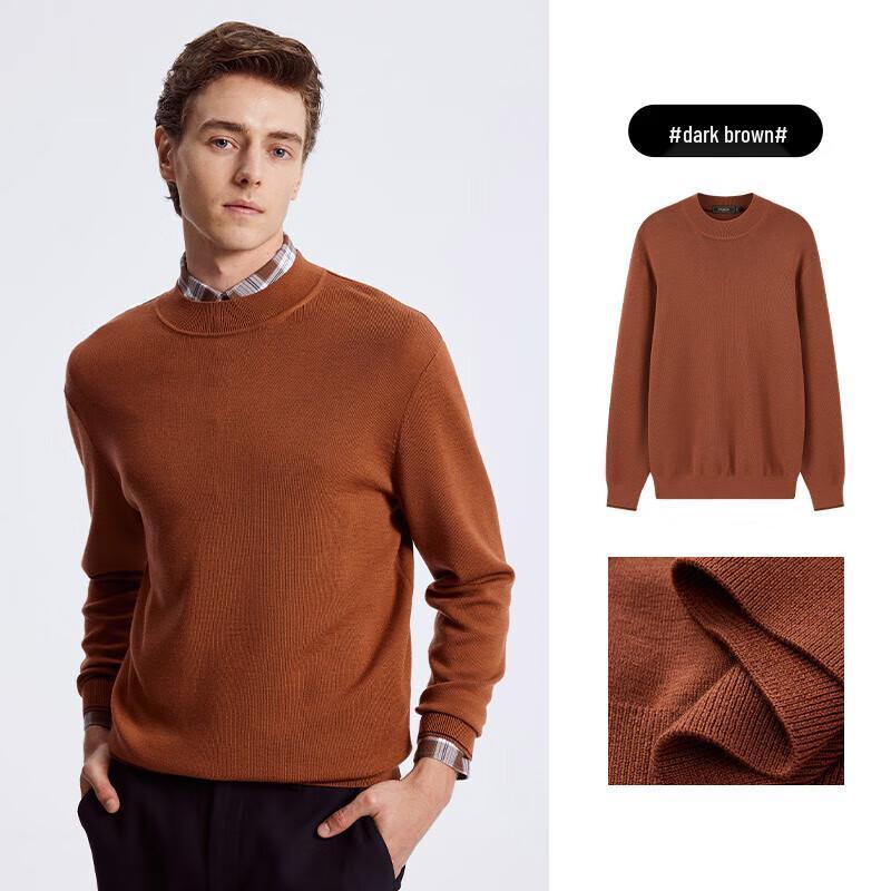 YOUNGOR Men's Comfortable Soft Versatile Wool Sweater