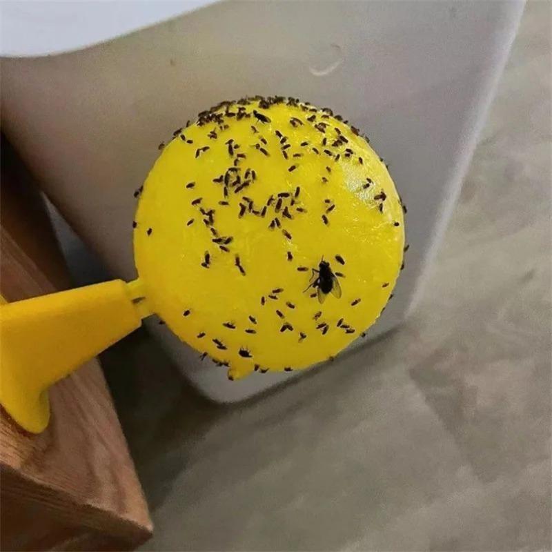 Fruit Fly Trap&Catcher Sticky Sphere Mosquito Ball Trap Bug Trap Yellow Adhesive Flexboard For Citrus Fruit Fly Hoverfly Gnat