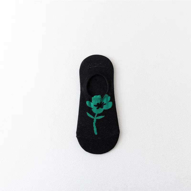 Women Socks Japanese Korean Style Cartoon Flower Rabbit Harajuku Cute Kawaii Mid Tube Breathable Casual Short Cotton Socks