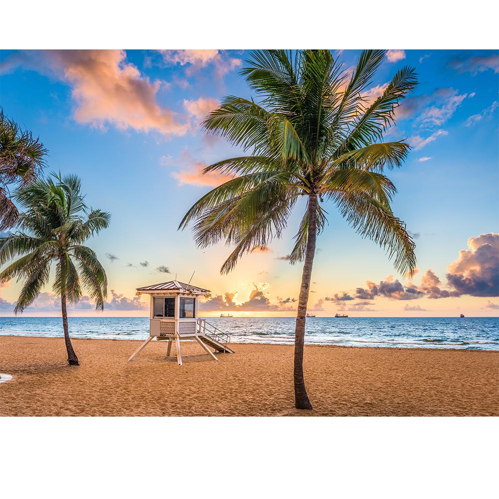 Beach Wall Murals Tropical Island Wallpaper Palm Tree Beach Sea Wallpaper Home Decor