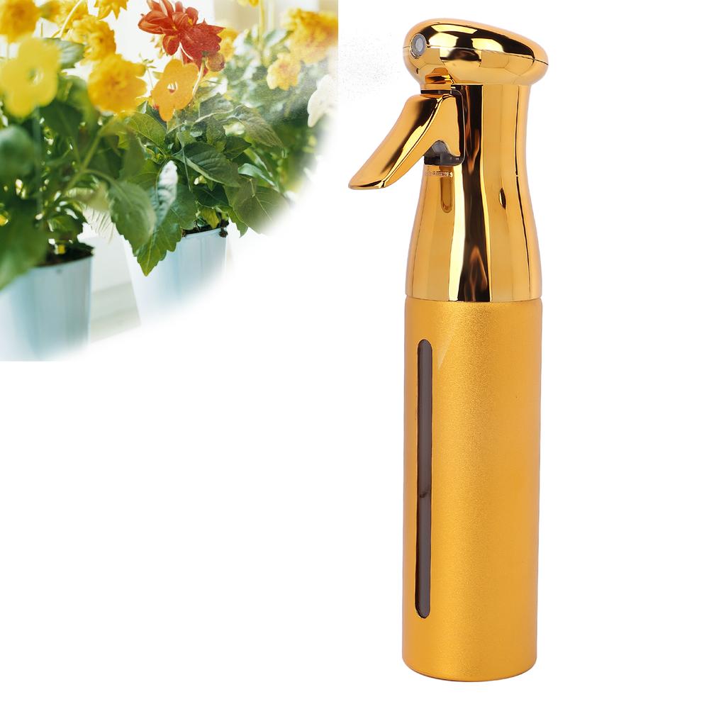 Empty Spray Bottle High Pressure Continuous Spray Hair Plant Spray Bottles for Beauty Salon 300mlGolden Yellow