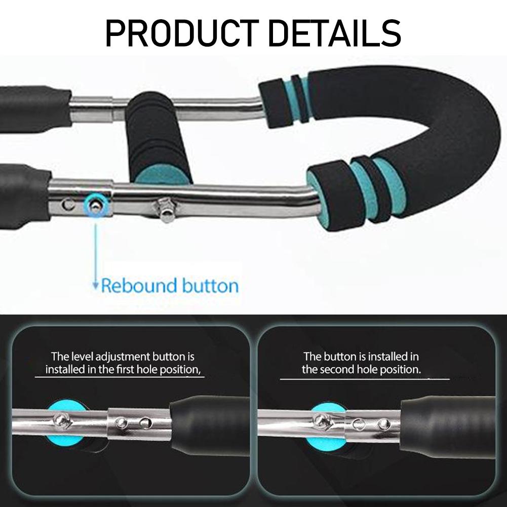 מתרגל זרועות טוויסטר, מוט אימון קפיצי מתכוונן 20 ק"ג/30 ק"ג/40 ק"ג/50 ק"ג, מחזק אימון משופר לאמות, תלת ראשי, חזה