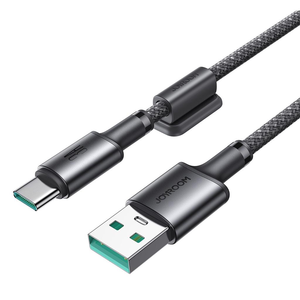USB-A - USB-C cable with organizer and magnetic holder 1.2m - gray