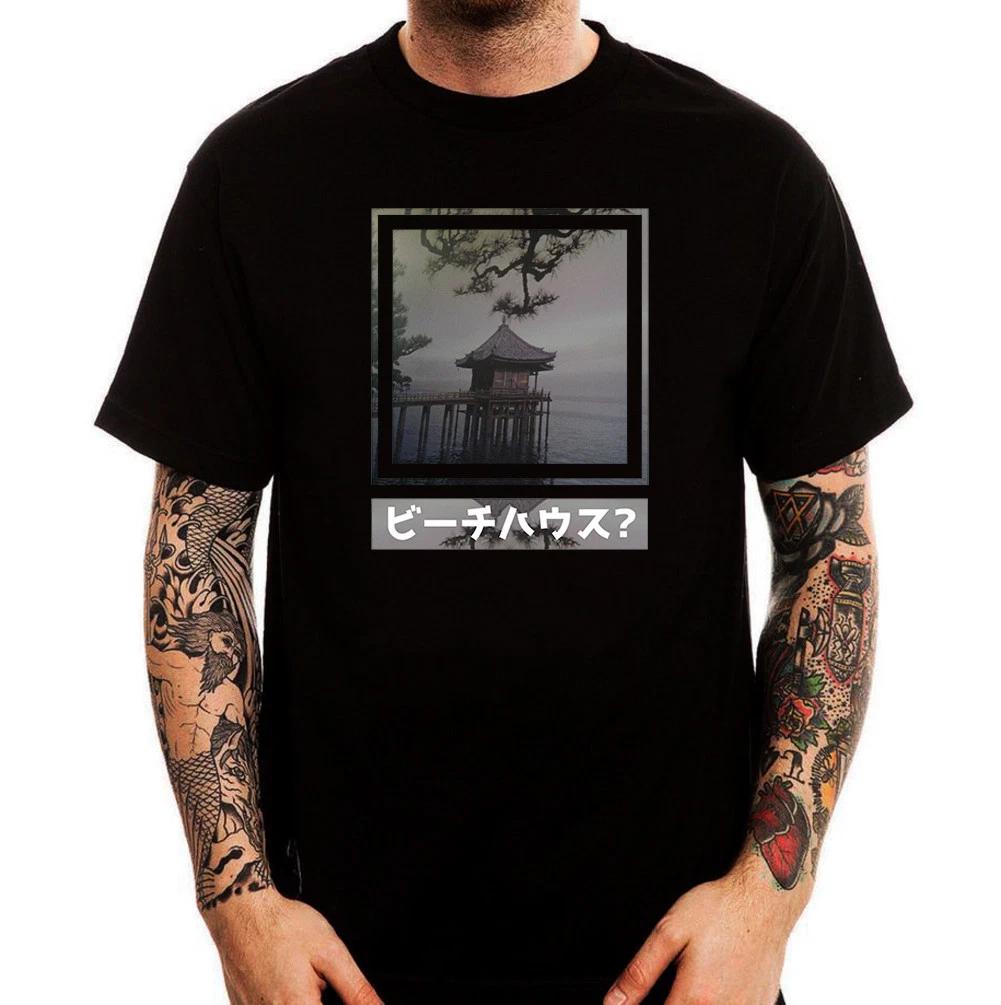 Japanese Osaka Tokyo Old Graphic Vaporwave Printed Cotton  T-Shirt Top 160