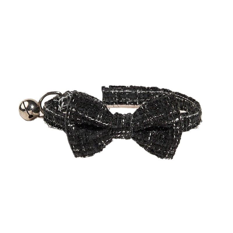 Adjustable Pet Collar with Bell and Bow Tie - Cute Cat & Dog Neck Accessory