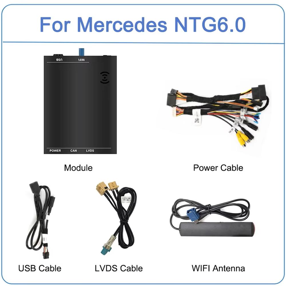 Wireless CarPlay Android Auto Fits For Mercedes  NTG 5.0 System For NTG6.0 Support CarPlay Android Auto Mirror Link USB Flash