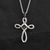 Black Diamond Cross Pendant 925 Sterling Silver Black Rhodium Jewelry