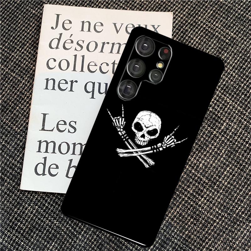 Skeleton Middle Finger Case For Samsung Galaxy S25 S24 Ultra S20 S21 S22 S23 Ultra S9 S10 Plus S25 FE Back Cover
