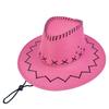 New Windproof Rope Western Cowboy Hat Men Outdoor Sun Protection Sun Protection Large Brim Knight Hat Retro Jazz Hat