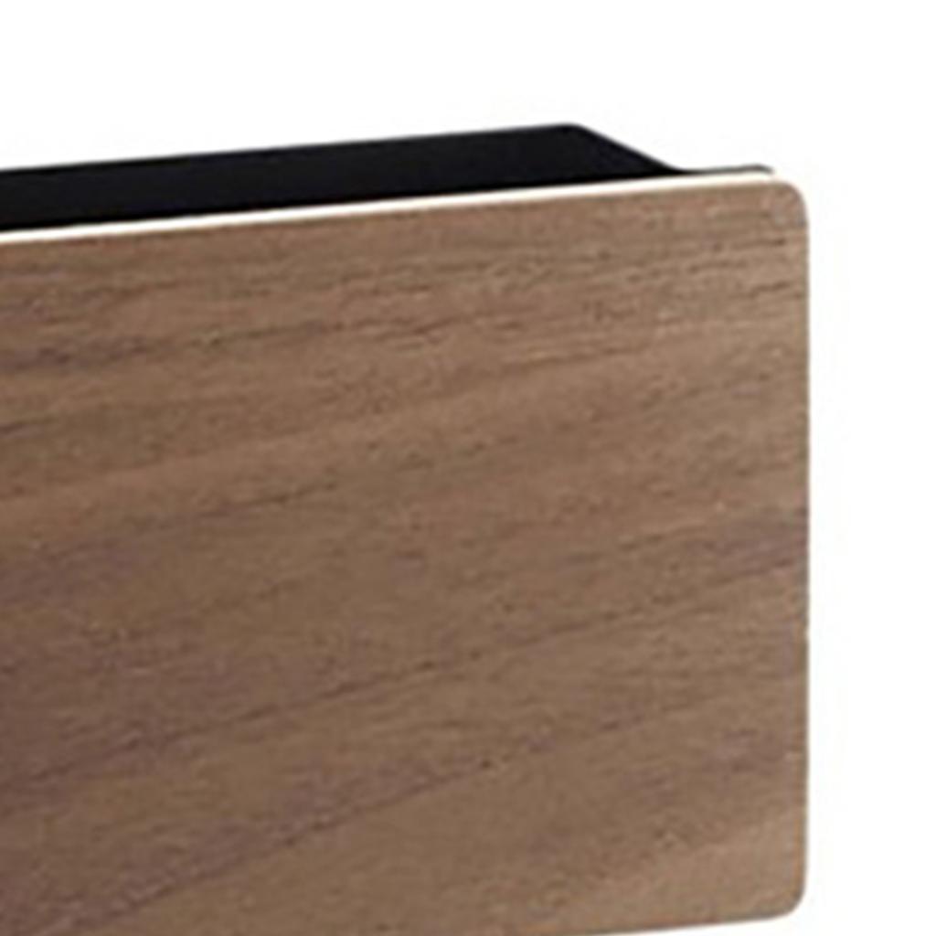 Flur Wandhalterung Holz Stanzfrei Multifunktionaler Schlüsselhalter für Tasche Hut Schal Nussbaumfarbe