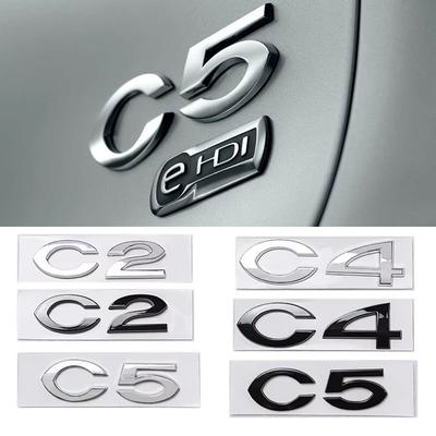 C2 C4 C5 Logo ABS 3D Samolepka odznaku na zadní kufr auta Styling pro Značku Citroen Znak Samolepky na karoserii auta Auto Upravené příslušenství