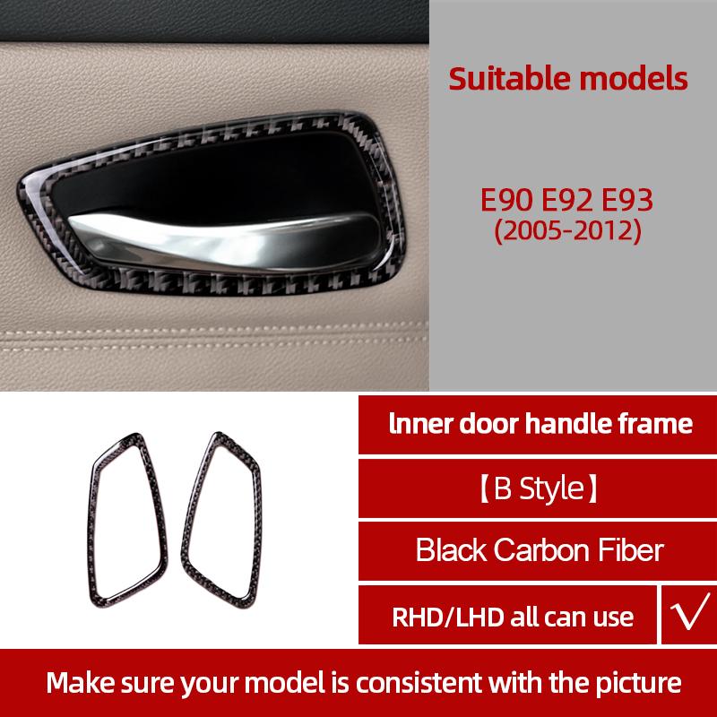Kohlefaser Für BMW E90 E92 E93 2005-2012 Auto Mittelkonsole CD-Panel Verkleidung Aufkleber Tuning Abdeckung Dekor Auto Innenzubehör