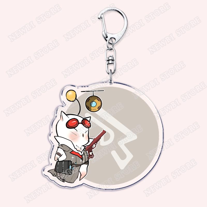 Hot Game Keychains for Accessories Bag FFXIV Samurai Red Black Mage Summoner Gunbreaker Dancer Keyrings Machinist Fans Gifts