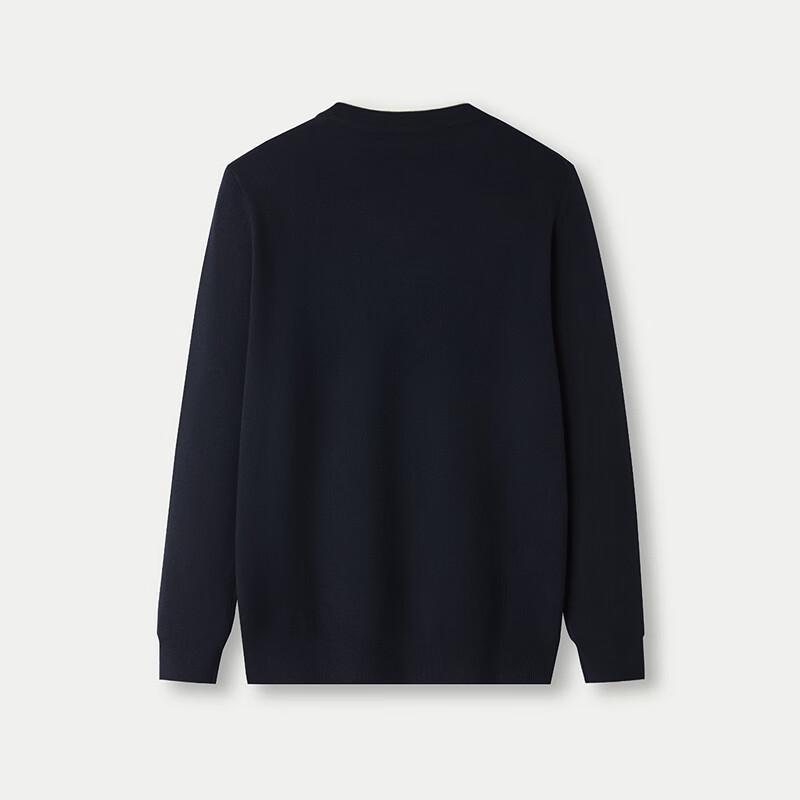 HLA Men's Round Neck Long Sleeve Knit Sweater