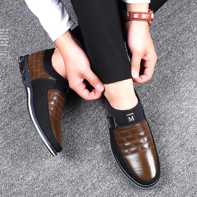 Men's Slip On Loafers Spring Flats Leather Dress Formal Shoes Oxfords Plus Size Men's Slip On Loafers Spring Flats Leather Dress Formal Shoes Oxfords Plus Size