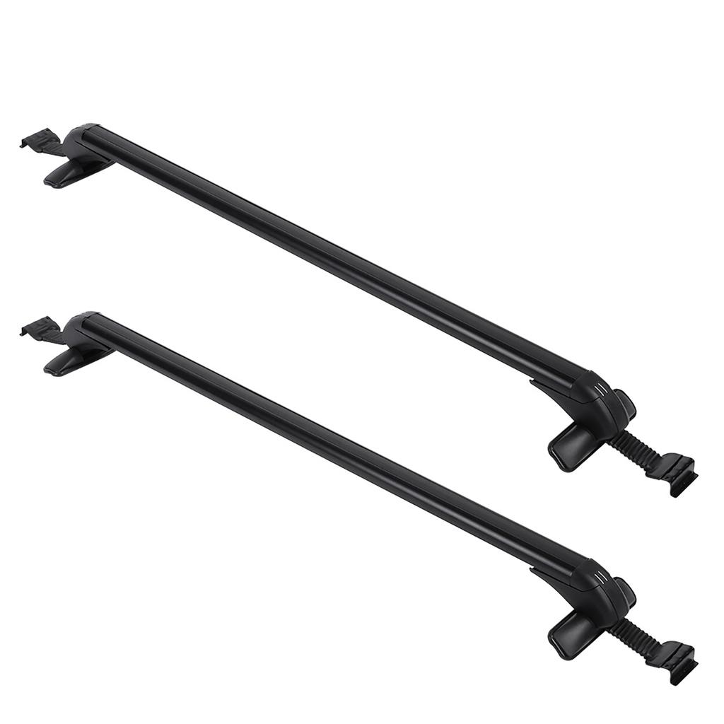   2x Aluminum Car Top Luggage Luggage Roof Rack     Carrier with 2 Buttons, Hvy Duty Roof Rack Compatible with Most Vehicles