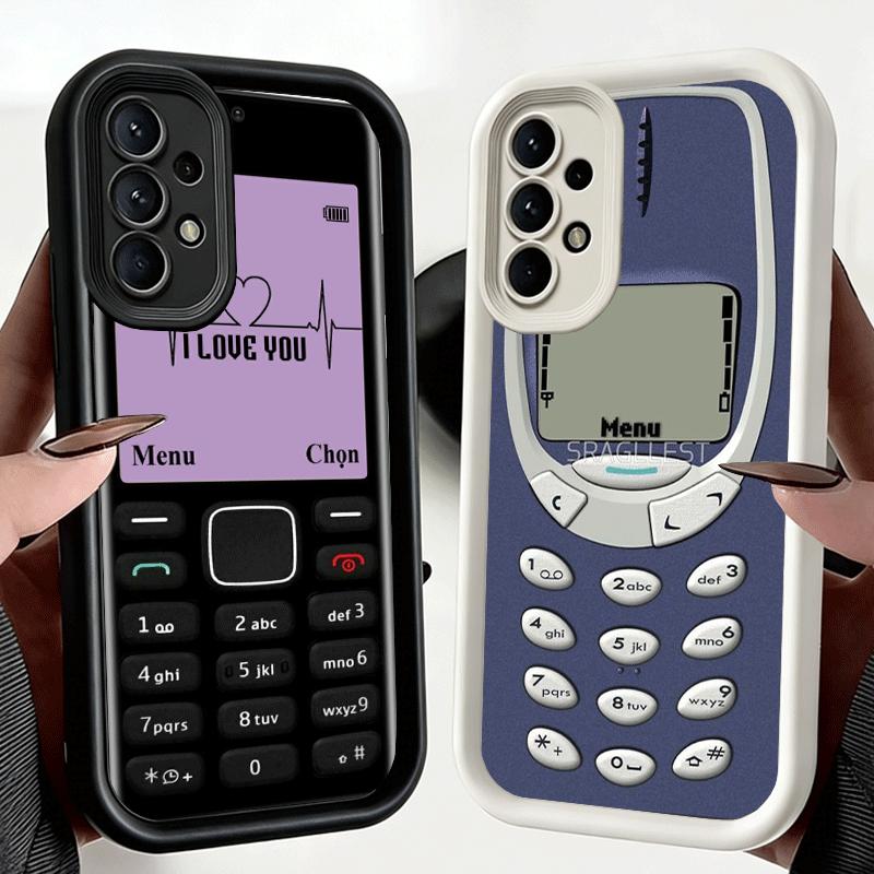 Phone Case for Samsung Galaxy A17 A16 A15 A14 A13 Funny Retro Callphone A56 A36 A26 A55 A35 A25 A54 A34 A24 A53 A33 A23 A07 A06