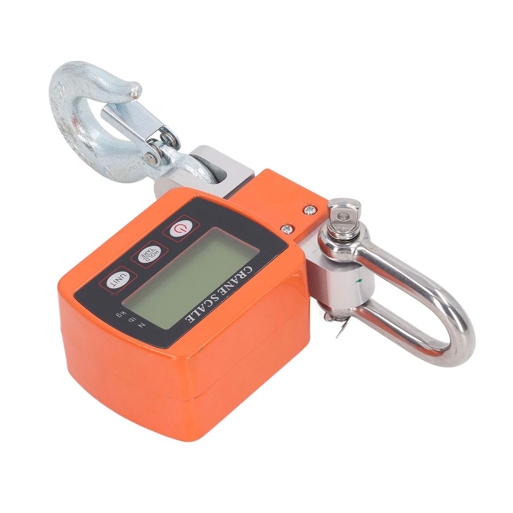 Orange Hanging Hook Scale LCD HD Digital Display High Accuracy Sensor Electronic Crane Scale 1102lb 500kg