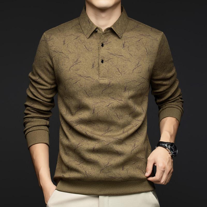 

Men s Winter 2025 Floral Print Fleece Lined Casual Fashion Base Layer XL хакі