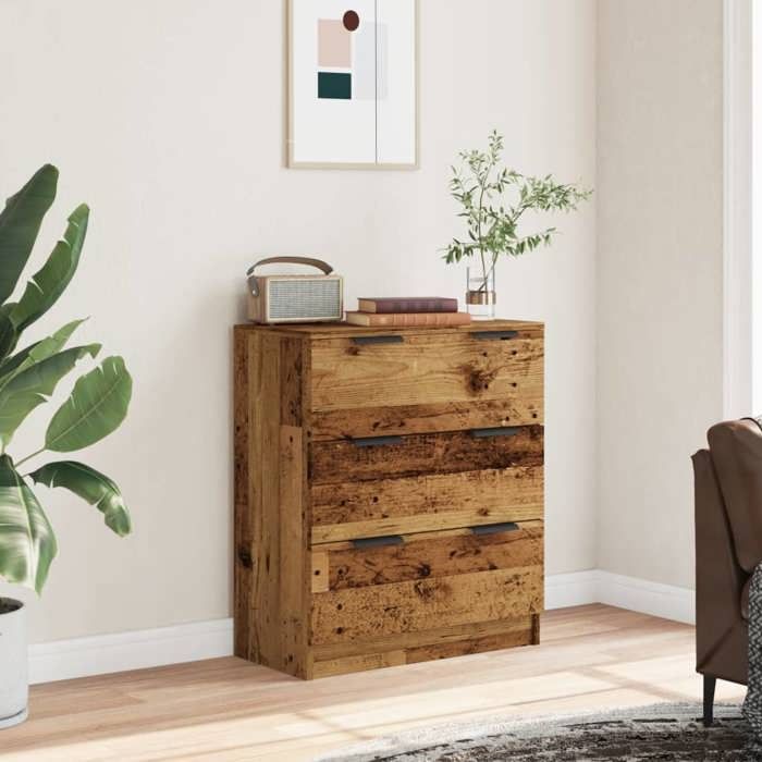 VidaXL Buffet vieux bois 60x30x70 cm bois d'ingénierie, meuble de rangement, placard, meuble d'entrée, meuble buffet, meuble 856834