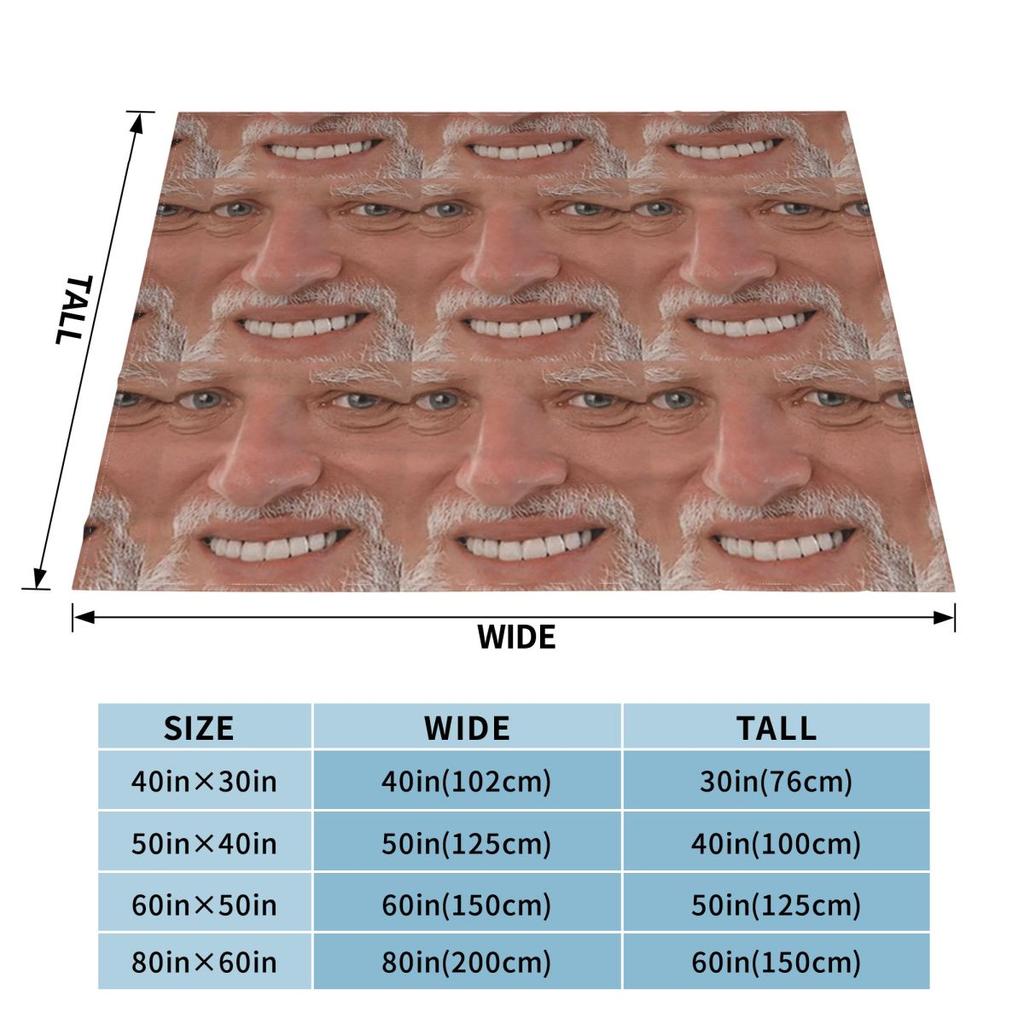 Hide The Pain Harold Meme Blanket Soft Warm Flannel Throw Blanket Bedspread for Bed Living room Picnic Travel Home Couch