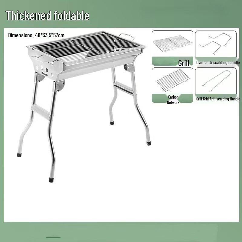 OEING Portable Folding Charcoal BBQ Grill