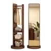 Oujian Rotating Full-Length Mirror with Storage Rack
