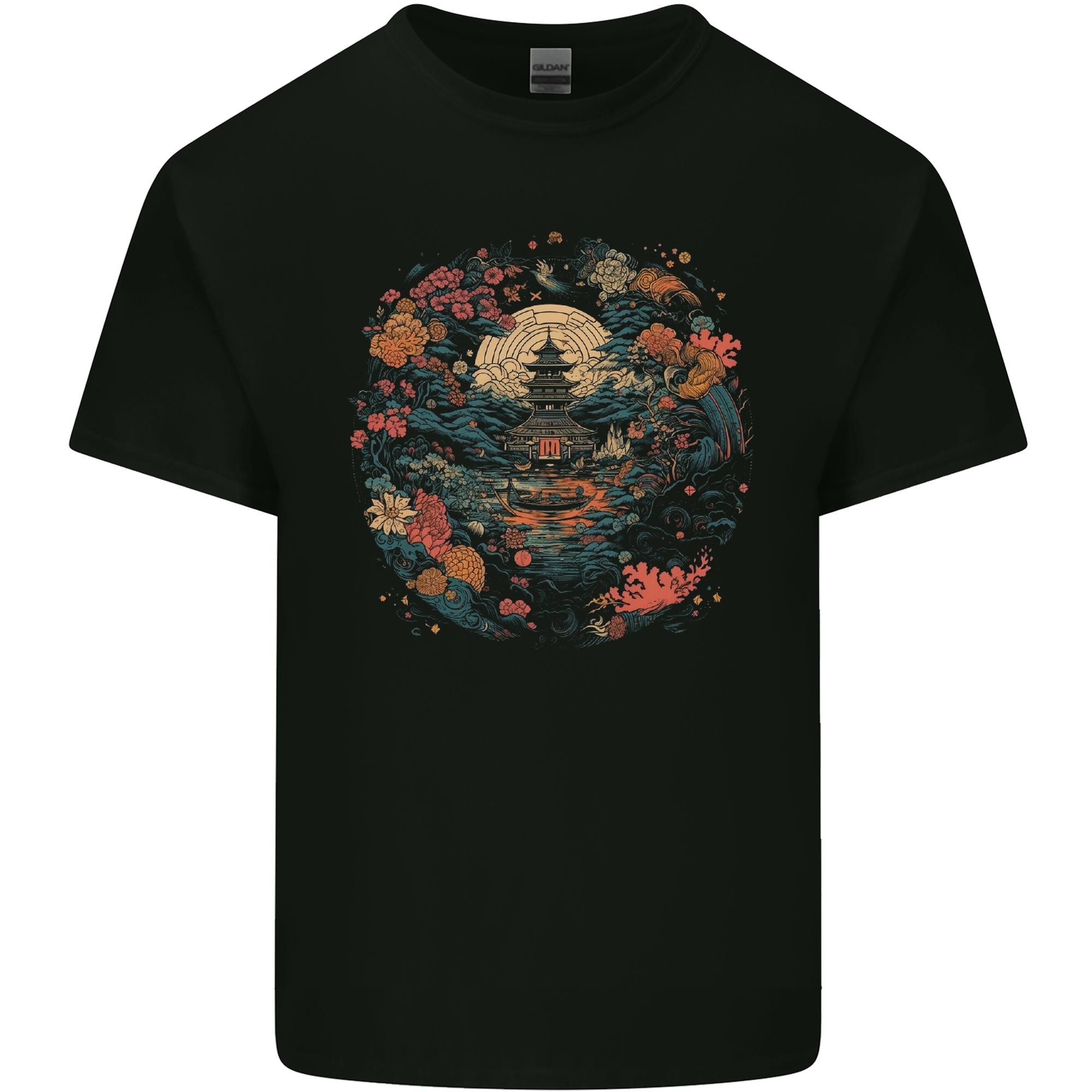 Japanese Fantasy Garden Japan Unisexs Light Cotton TShirt S