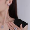 Jewelry Copper Bottom Gold-Plated Simulation Bird'S Nest Cut Purple Simple Set Female 12 * 16-10 * 12