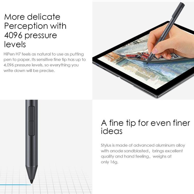 CHUWI HiPen H7 4096 Druckstufen Empfindlichkeit Metallgehäuse Stylus Stift für Surpad UBOOK X Ubook Pro UBOOK Hi10 X Hi10 XR Hi10 Go