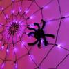 Halloween LED Spider Web Lights with Remote Control - Atmospheric Wall Decorations