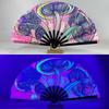 Mushroom Vibrant Neon Psychedelic Fan 13inch UV Reactive Glow Fan  Themed Events