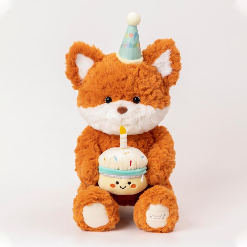 Cute Birthday Hat Bear Plush Toy - Sleep Companion & Hugging Gift for Girls