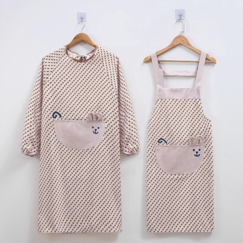 2024 Korean Style Waterproof Oil-Proof Fashionable Women's Apron for Stir-Frying
