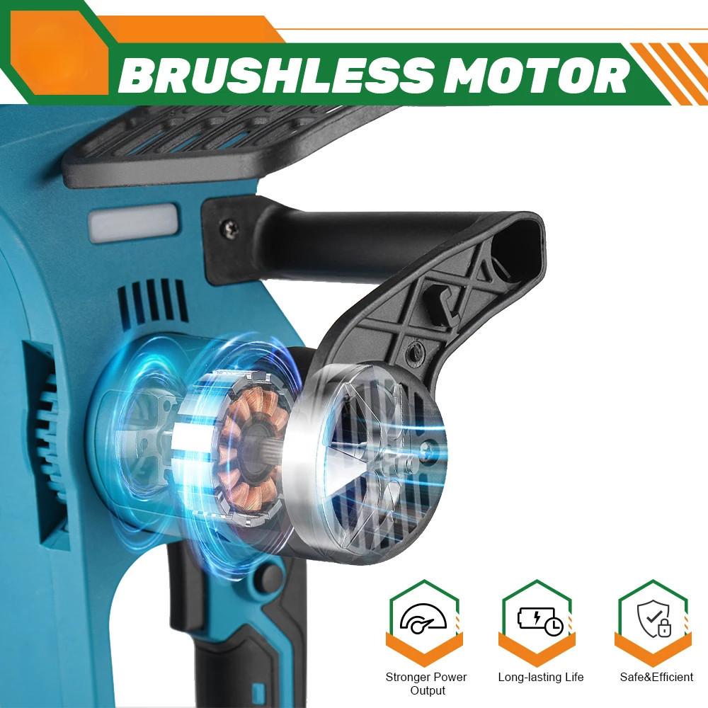 12 Inch Brushless Electric Saw with Oiler LED Digital Display High Battery Capacity Wood Saw Cordless Portable Garden Cutting Tool Machine