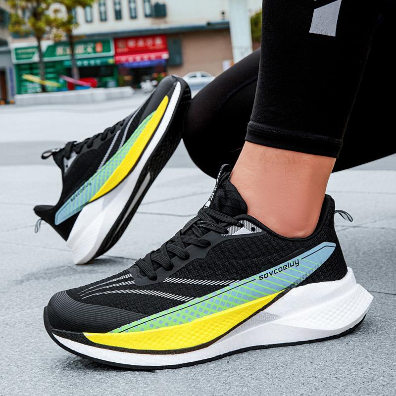 Herren Sports Spezialität Marathon Laufschuhe Carbonplatte Atmungsaktiv Leichtgewicht Damen Bequem Sportlich Rutschfest Dämpfung Stabilität Sneaker