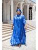 Plus Size African Muslim Dress with Sling Headscarf and Embellished Details