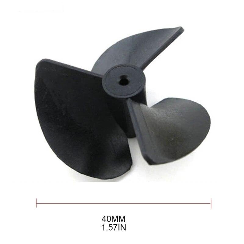 Profession 3-blades Propellers with 2mm Shaft Hole Durable Nylon Paddle for Boat Fan Shape Plastic Paddle