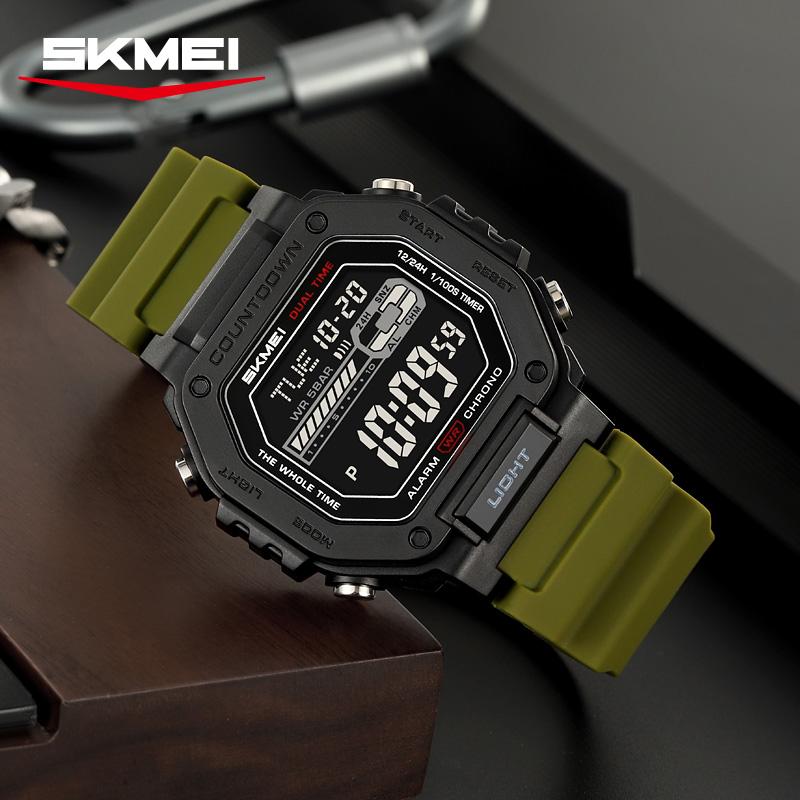 SKMEI 2523 Fashion Brand Digital Countdown Sport Watches Mens Electronic Watches Chrono Military Wristwatch Alarm Montre Homme