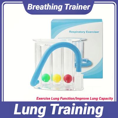3 Bälle Atemtrainer Lungenfunktionseinstellungen Verbesserung Atem Spirometrie Atemtrainer Messsystem Lungenkapazität