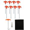 8Pcs Screw Thread Tent Stakes Pin Campings Tent Peg with Hexagon Socket Ground Pin for Fixings Tent Tarps Awnings